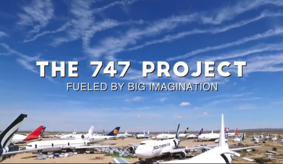 Trabajos de perforación en un Boeing 747 con un taladro magnético BDS